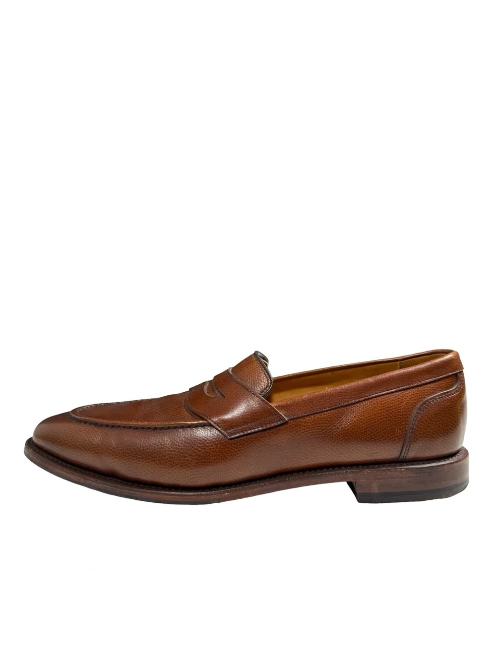 Allen Edmonds Parkland Penny Loafers Brown Pebble Leather Mens 12 D Business